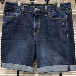 Dark Blue Denim Shorts